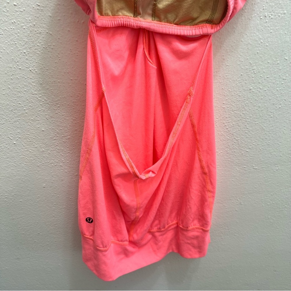 Lululemon Strappy Hot Pink Skinny Strap Tank Top Size 4 - Picture 6 of 8